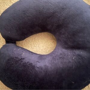 Elegant Midnight Blue Plush Neck Pillow